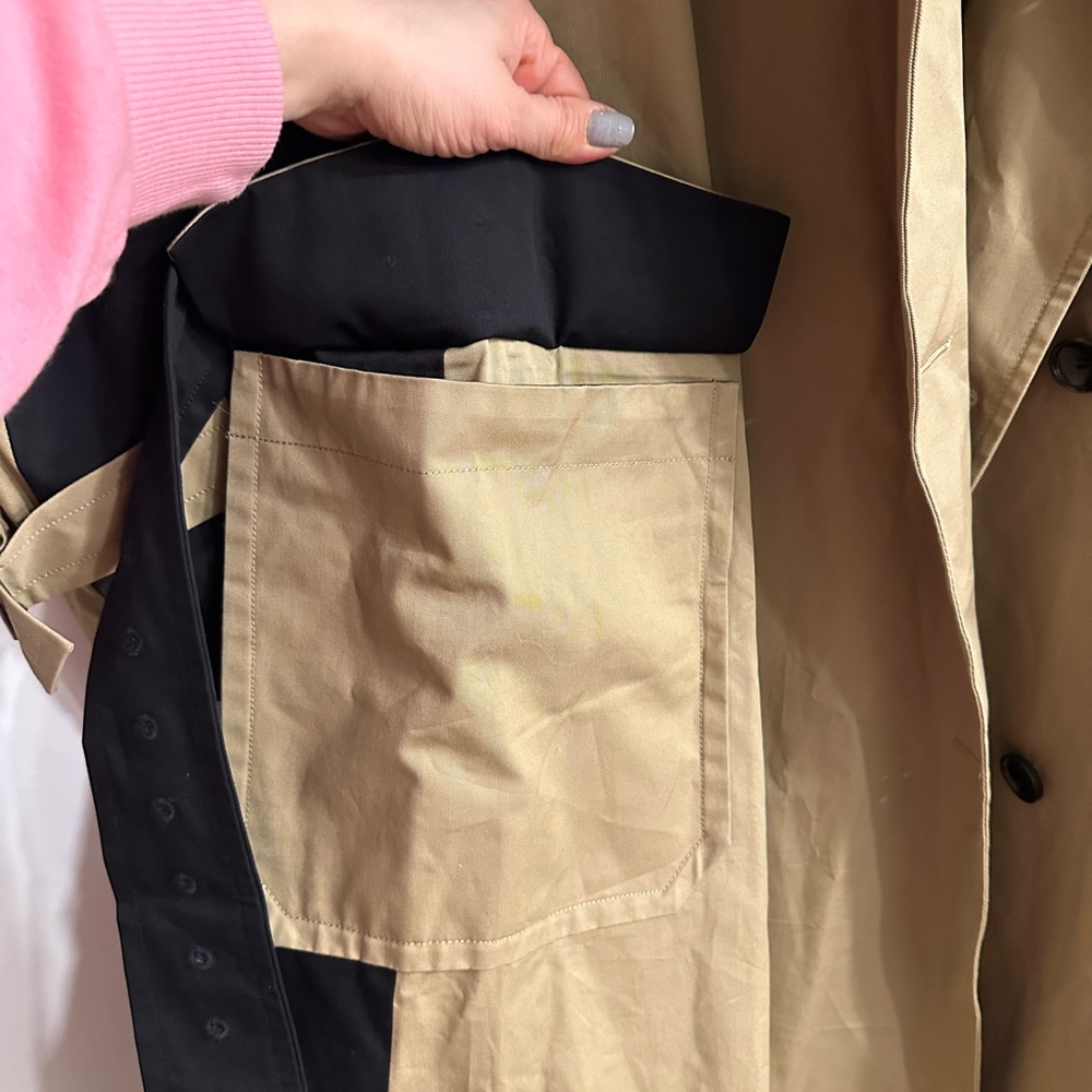 OROTON 2-COLOUR TRENCH COAT OVERSIZED - Picture 14 of 15